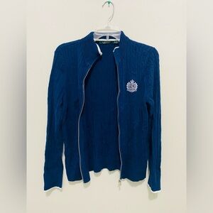 Ralph Lauren Navy and White Knit Top